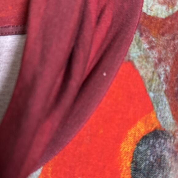 Simply Art by Dolcezza Long Sleeve Cowl Neck Tunic Top (L) Wearable Abstract Art - Picture 9 of 9